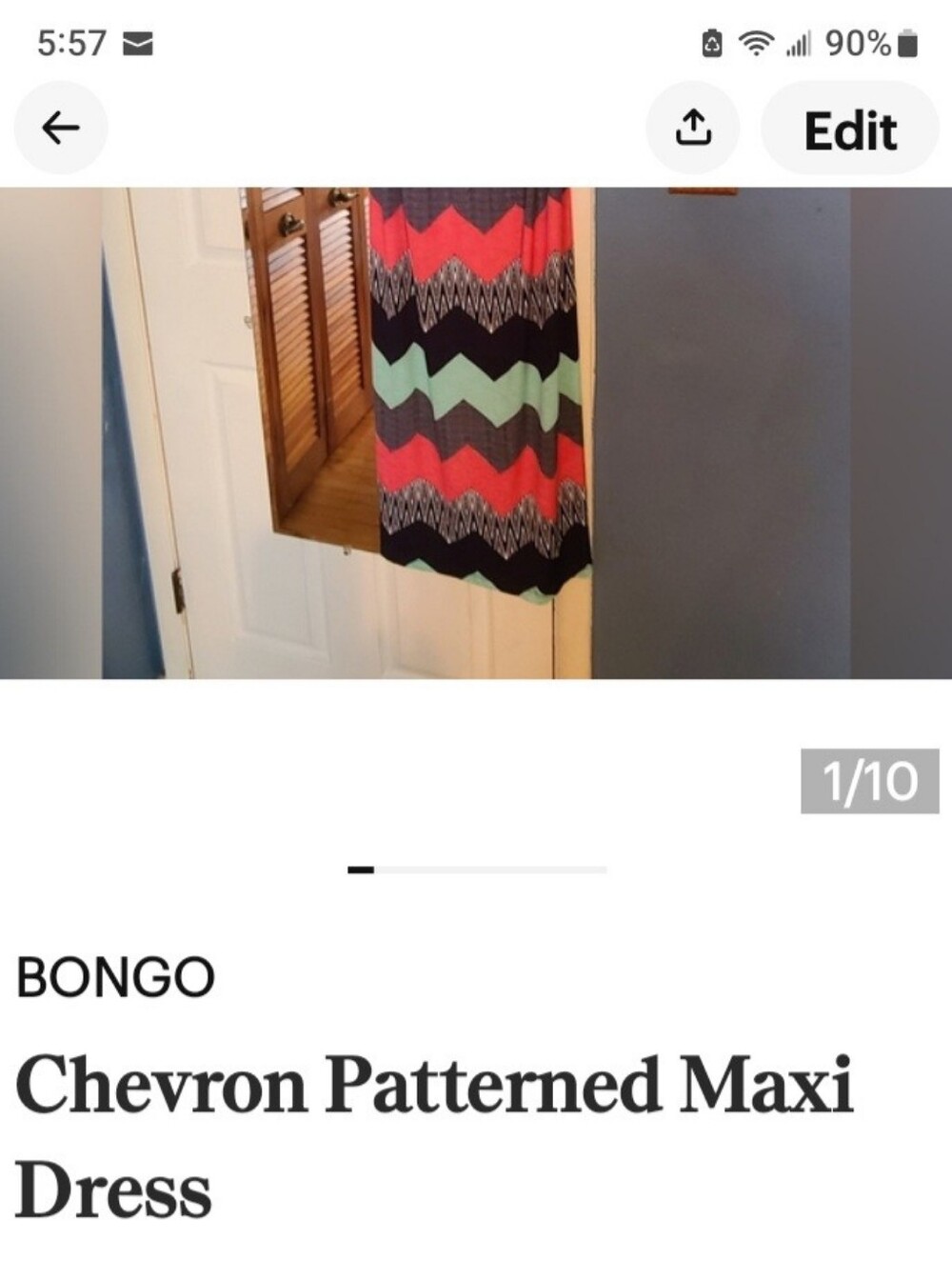 Chevron Patterned Maxi Dress - Picture 10 of 10